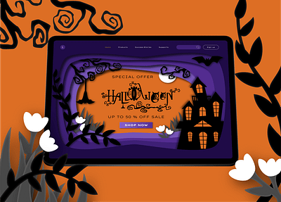 Halloween illustration bats graphic design halloween illustration invitation party pumpkin trees vector