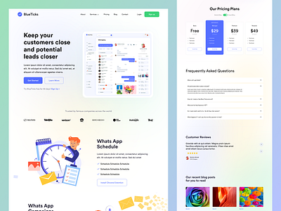 Blueticks SaaS Website Design blueticks color company design illustration minimal product design saas service software ui ux web web design website