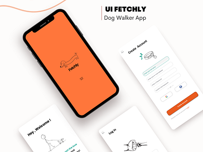 Fetchly | Dog Walking App mobileapp mobileappdesign ui