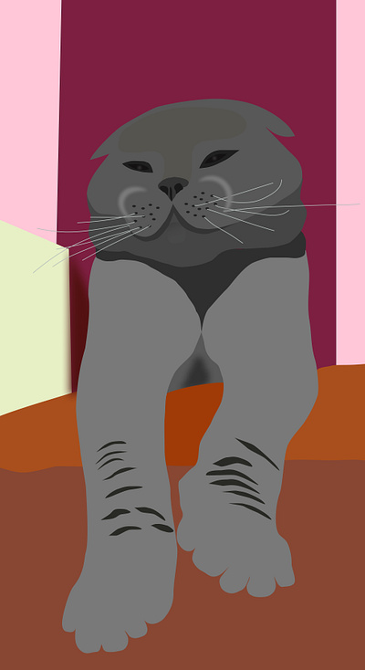 Мой котик в фигме illustration дезайнер ux ui