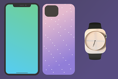This is mobile and mobile case and watch graphic design