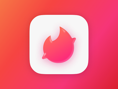 Tinder - App icon redesign concept #19 - LARGE app branding design graphic design illustration logo typography ui ux vector