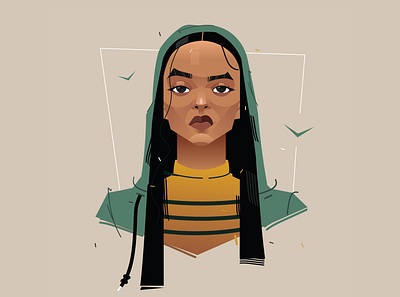 Angry girl african angry girl design digital art girl graphic design illustration portrait tablo ui ux vector women