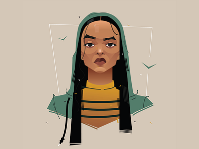 Angry girl african angry girl design digital art girl graphic design illustration portrait tablo ui ux vector women