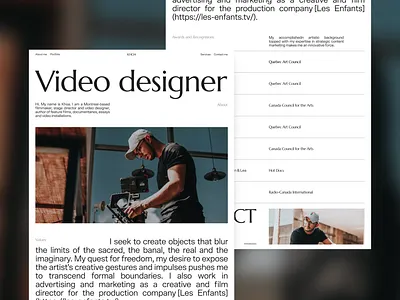 Video designer website branding landing page logo portfolio premium design typography ui uiux designer video designer web designer