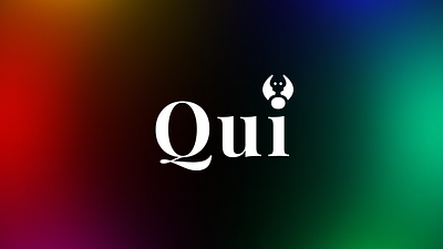 Qui branding design gradient graphic design logo logo design logotype vector