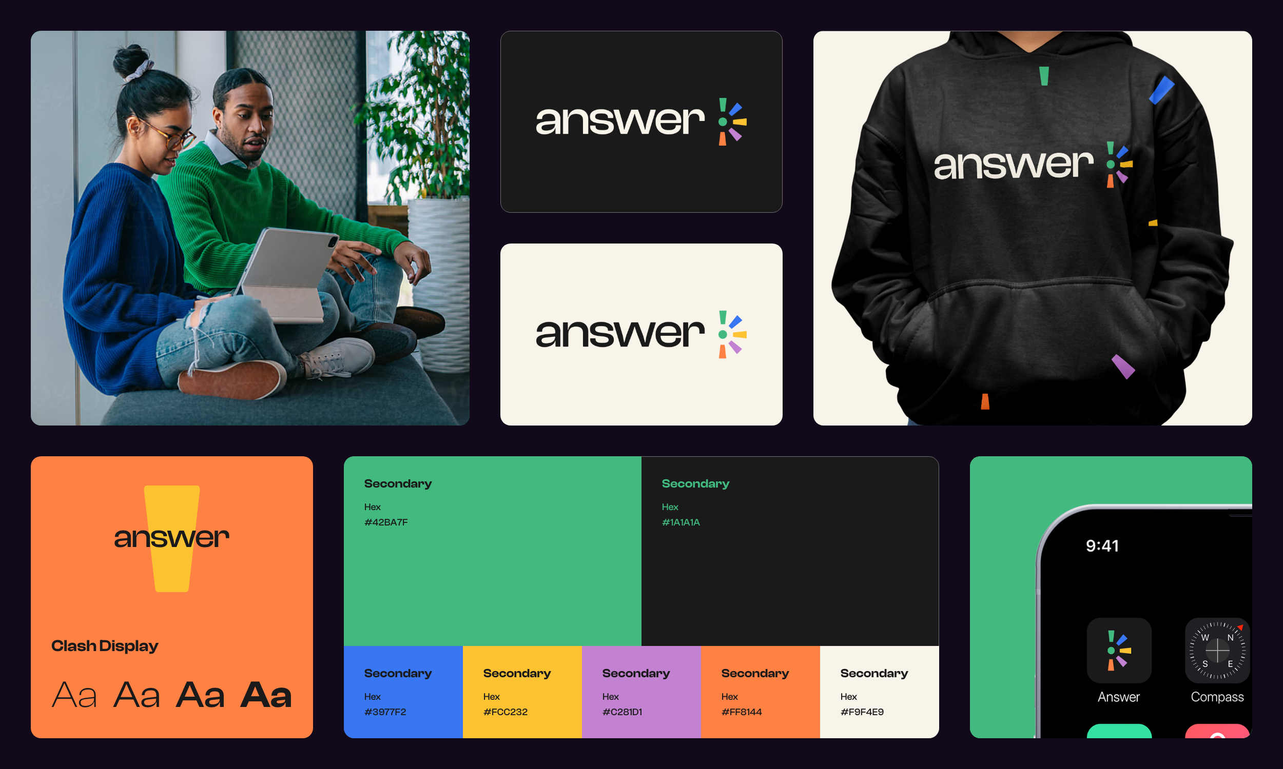 Answer - Brand Identity answer bold branding community design diversity flat graphic design illustration inclusion logo logo design visual design