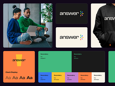 Answer - Brand Identity answer bold branding community design diversity flat graphic design illustration inclusion logo logo design visual design