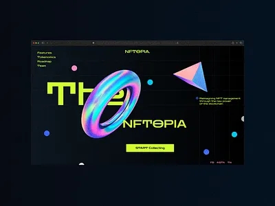 NFT website & App 3d crypto design gradient graphic design nft typography uiux uiux design vector web design