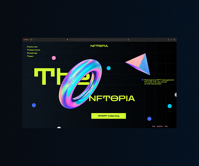 NFT website & App 3d crypto design gradient graphic design nft typography uiux uiux design vector web design