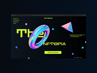 NFT website & App 3d crypto design gradient graphic design nft typography uiux uiux design vector web design