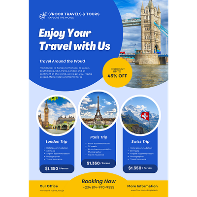 TRAVELS AND TOURS FLYERS branding canva captivating fliers captivatingdesign design fliers flyer flyer designers flyer designs flyers graphic design highconversion stunning fliers tour flyers tourism destinations tourism flyers tours travel travel and tour travel flyers