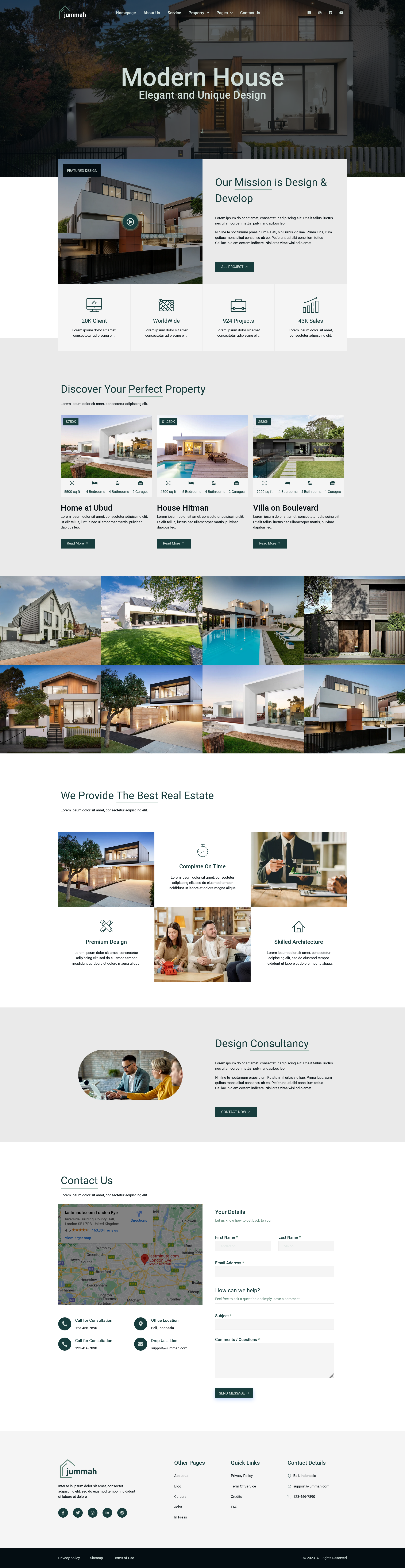 Jummah - Real Estate Elementor Template Kit design elementor modern ui website wordpress