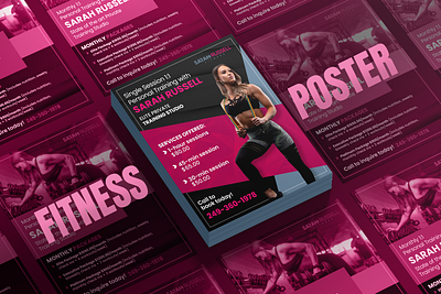 Personal Fitness Poster Design branding brochure design fitness flyer graphic gym marketing personal poster print product template trainer workout