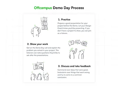 Demo Day Doodles art cohort demo day design learning design session doodles graphic design hand drawn handbook illustration minimal offcampus procreate program project project showcase simple ux
