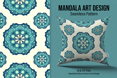 Mandala Art design Seamless Pattern print