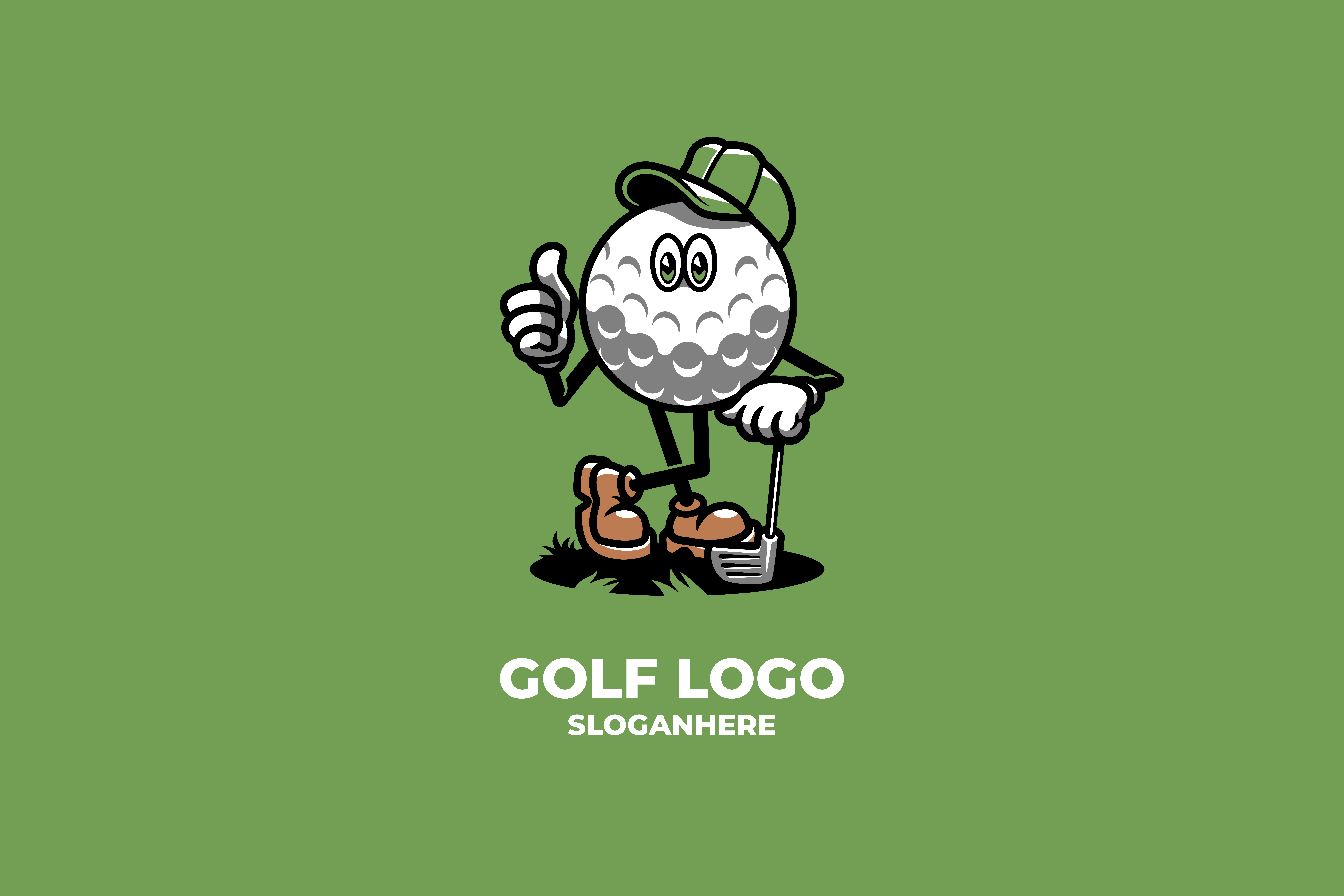 Golf Logo ball branding cartoon design golf graphic design icon illustration logo mascot sport vector
