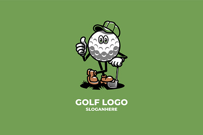 Golf Logo ball branding cartoon design golf graphic design icon illustration logo mascot sport vector