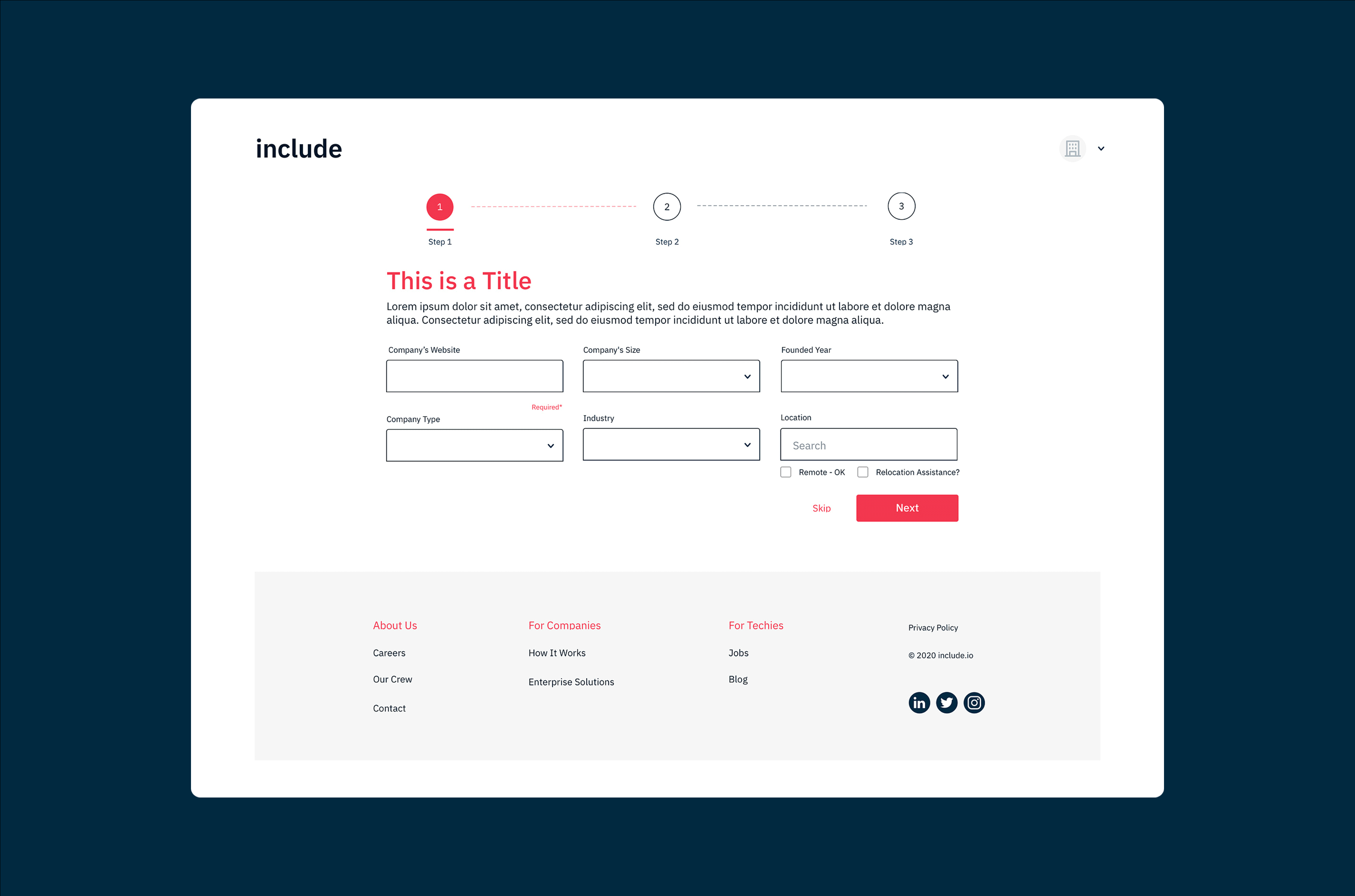 Onboarding form 📋 app design form graphic design jobboard product design sign up sign up form ui ux