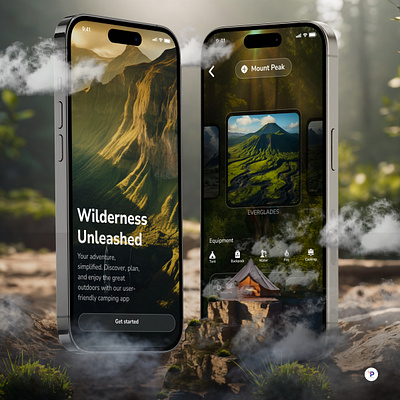 Travel Mobile App concept - Camping 3d app appdesign appui camping campingapp concept design inspiration mobile travel travelapp ui uidesign wild