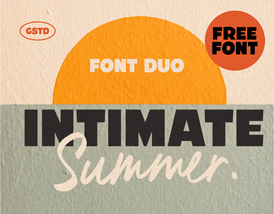 Intimate Summer - Free Font bold branding combo design duo font font duo free freefont hand lettering logo modern poster retro sans sans serif script typeface typogaphy vintage