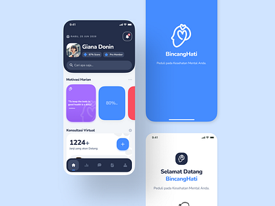 Mobile App Design - BincangHati ui