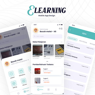 Mobile App Design - E learning mobile ui ux