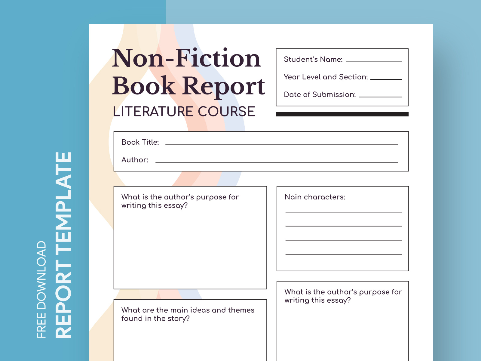 nonfiction book report free google docs templategdoc on dribbble