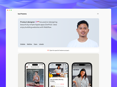 Personal Website V2.4 clean designer indonesia indonesian minimalist personal website portfolio simple swiftui whitespace