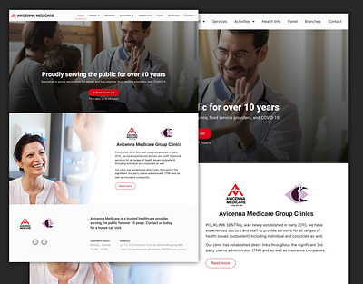 Local clinic website clinic health light theme medical small business