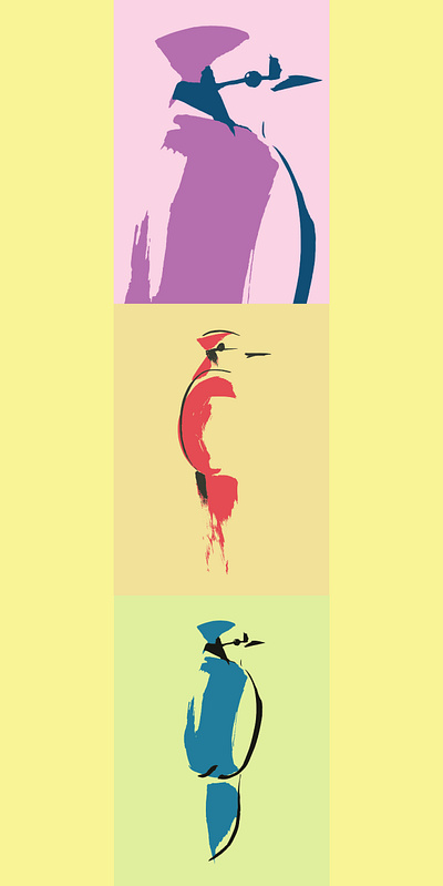 Blue Jay Bird art bird blue blue jay bird brush cover design illustration ink pattern print traditional to vector vector