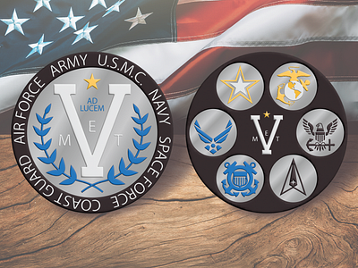 VMET LA - Challenge Coin american army brand design branding challenge challenge coin coin design graphic design illustration la logo los angeles marines military mockup nonprofit us vector veteran