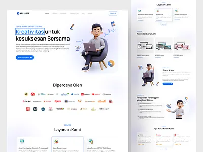 Redesign Website Kresuber Digital landing page product design seo ui ui design user interface ux web design web development website website design