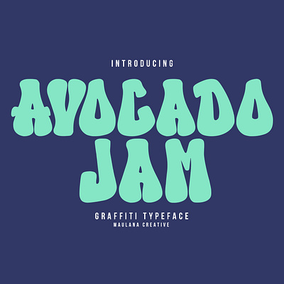 Avocado Jam Graffiti Typeface avocado branding display font font fonts graphic design lettering maulana creative maulana font