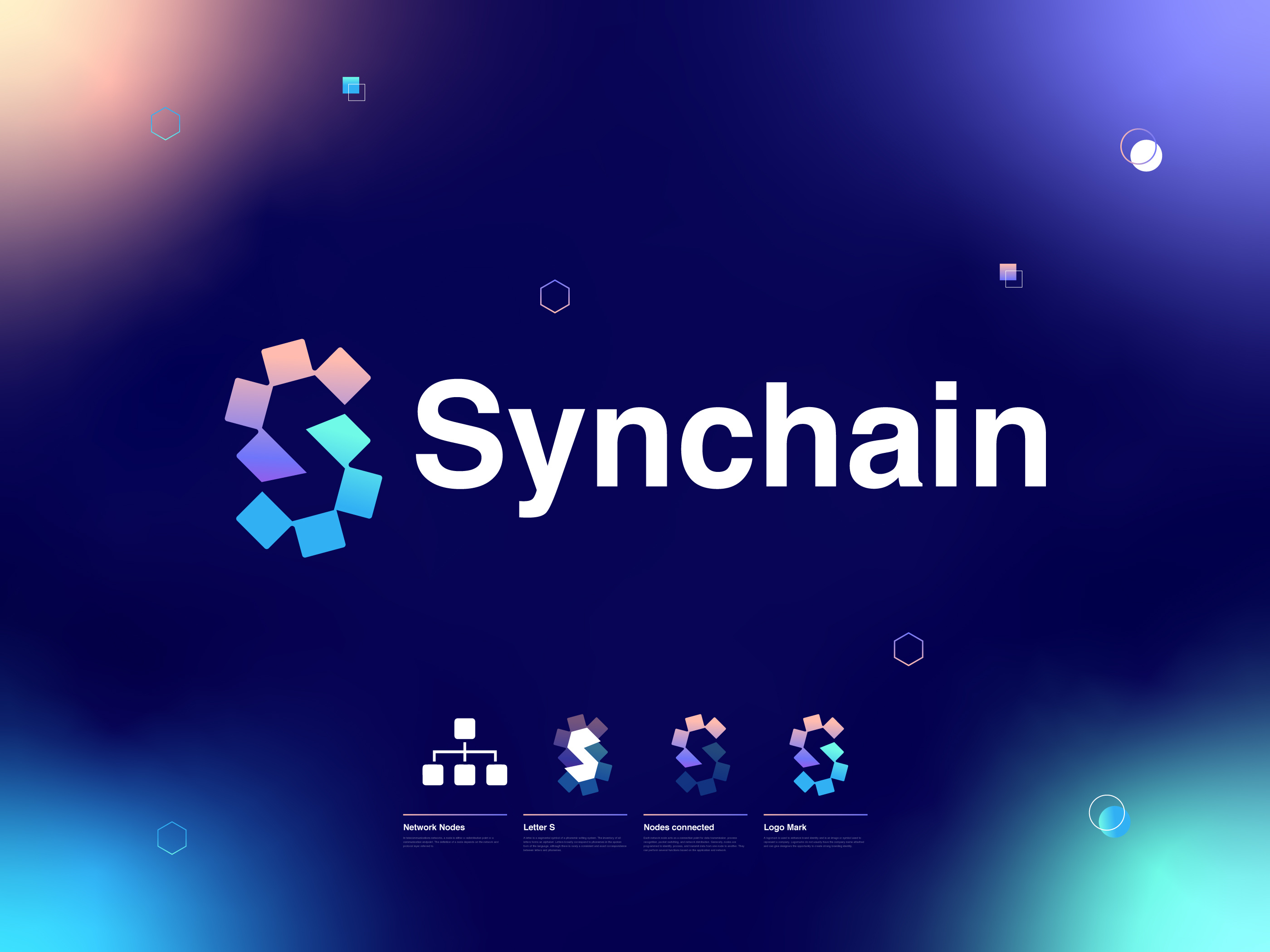 Logo Design Branding for Network nodes, Connected Software by MA Rakib Khan  on Dribbble, image size:2800x2100