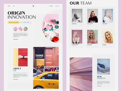 Landing Page Design color design fashion graphic design homepage interfece landing page minimal product service team ui ux web web design website