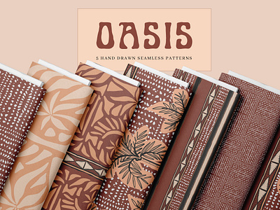 OASIS SEAMLESS PATTERNS africa boarders dots earthy tones hand drawn seamless pattern spots textile design tribal