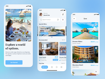 Hotel Booking Mobile App Design airplane tickets app app design booking booking app hotel booking hotel bookings mobile mobile app design online booking preparty app residence travel travel agency travel app trip uidesign uiux design vocation