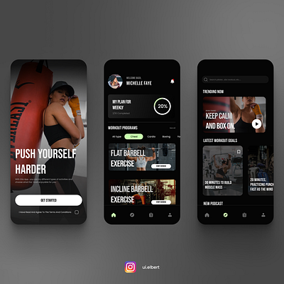 Gym App Design app design apps gym app gym mobile app mobile app mobile app design mobile app trend simple app trending app ui design ux design
