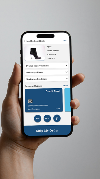 Daily UI Challenge "Checkout" screen ui