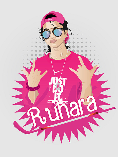 Vector Portrait graphic design illustration portrait ruhara vector