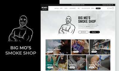 BIG MO'S SMOKE SHOP design ecommerce figma landing page ui uiux web design web deveploment
