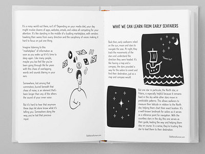 How I Explained a Metaphor by Creating a Visual, Guided Journal anecdotes blackandwhite blog illustration blog post graphics book illustration book layout clean content design content illustration ebook ebook design graphic design guided journal illustrated book illustrated content illustration journal minimal visual storytelling workbook