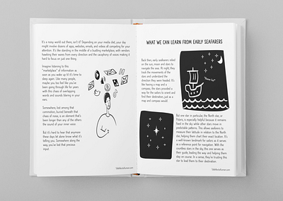 How I Explained a Metaphor by Creating a Visual, Guided Journal anecdotes blackandwhite blog illustration blog post graphics book illustration book layout clean content design content illustration ebook ebook design graphic design guided journal illustrated book illustrated content illustration journal minimal visual storytelling workbook