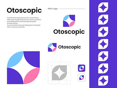 Otoscopic Logo & Brand identity abstract logo brand identity branding company logo creative logo custom logo graphic design identity letter logo logo logo design logo designer logo mark minimal logo minimalist modern logo monogram o logo top logo vector