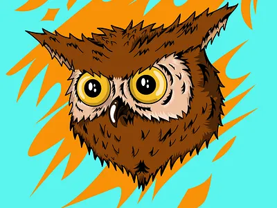 Owl Cartoon illustration bird cartoon design illustration logo mascot owl vector