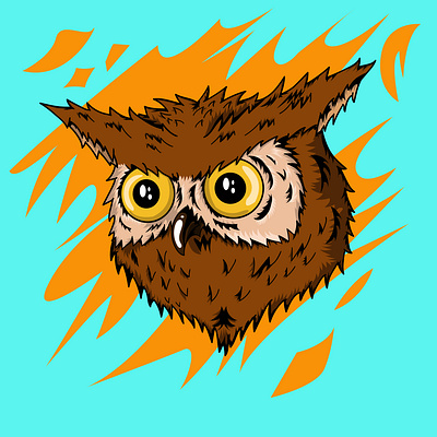 Owl Cartoon illustration bird cartoon design illustration logo mascot owl vector