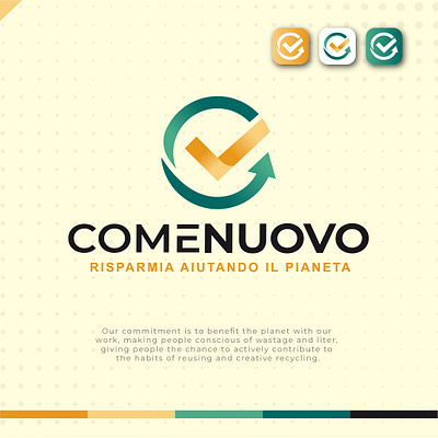 COMENUOVO logo design adobe illustrator branding design flat icon illustration illustrator logo minimal ui