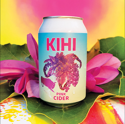 Kihi Pink Cider adobe illustrator adobe photoshop branding design fruit graphic design illustration packaging
