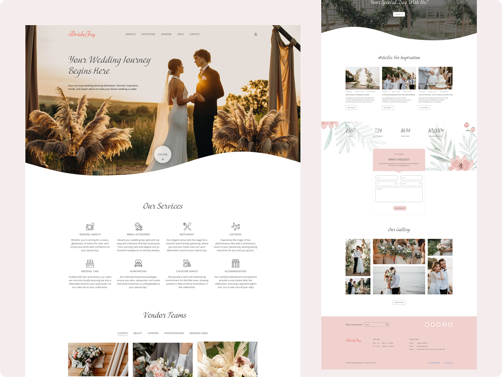 Wedding - Website Concept by Marianna Roshchenko on Dribbble